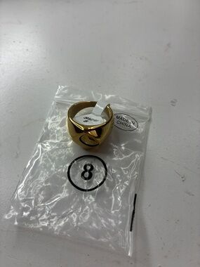 Plunder Gold Cutout Ring Size 8 NWT